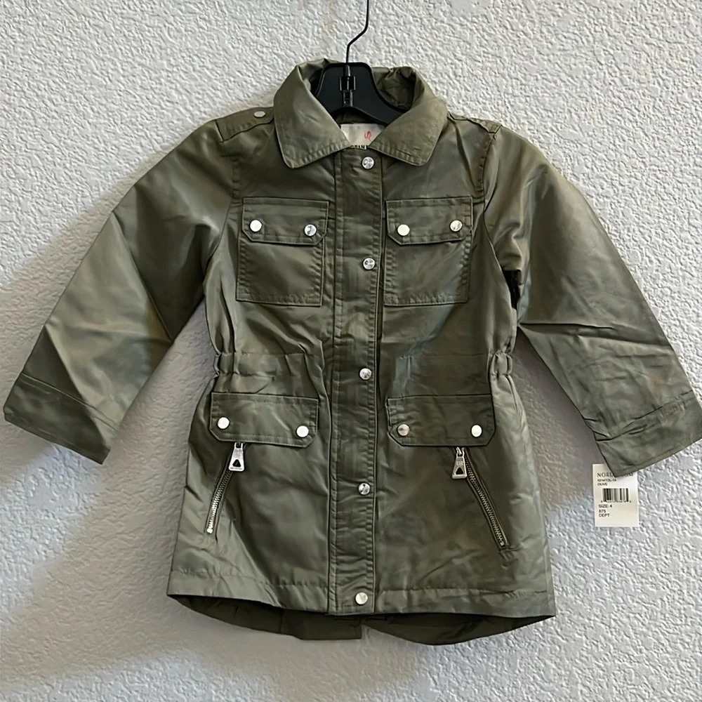 NWT Urban Republic Olive Green Anorak Jacket | Girls Size 4